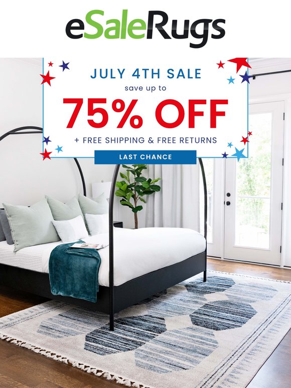 Don't Let It Go! Last Chance for Up to 75% Off Our July 4th Sale!