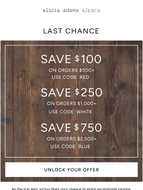 Last Chance to Save Up to $750