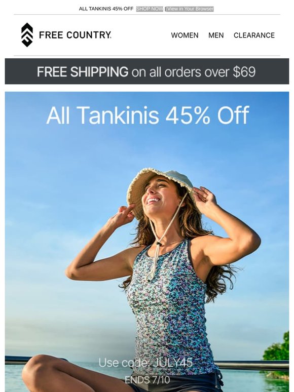ALL Tankini Collections 45% OFF
