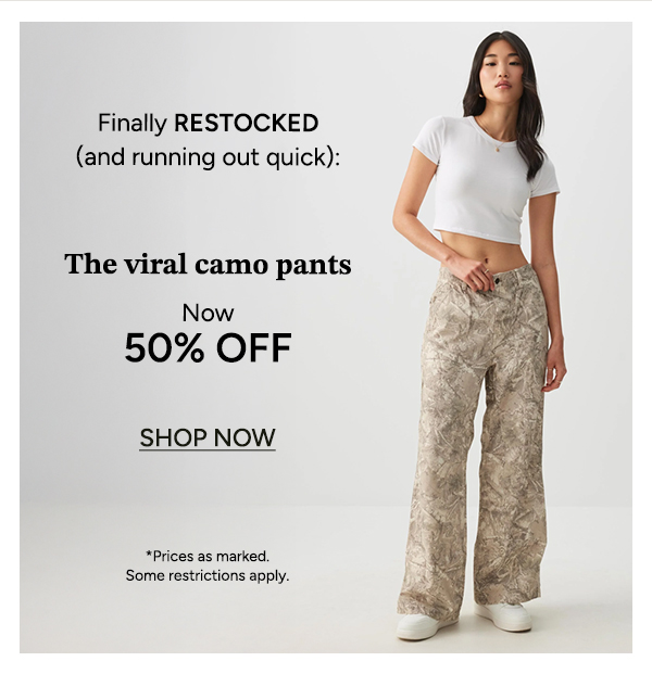 The Viral Camo Pants Now 50% OFF