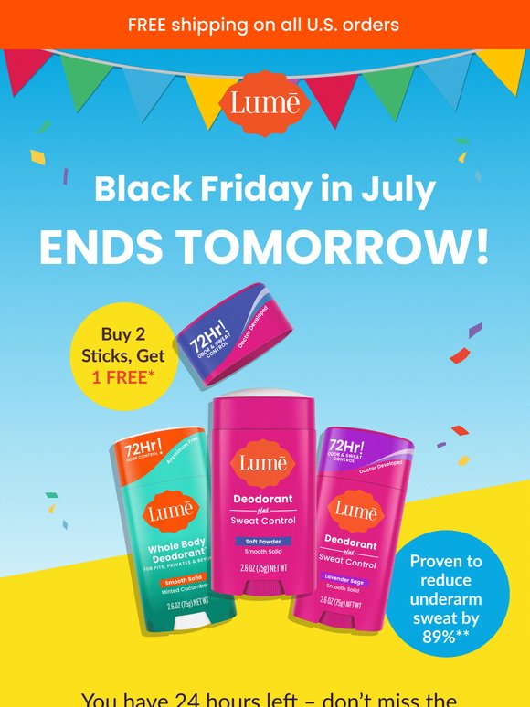 1 DAY LEFT: Buy 2, Get 1 FREE Sticks! ⏳