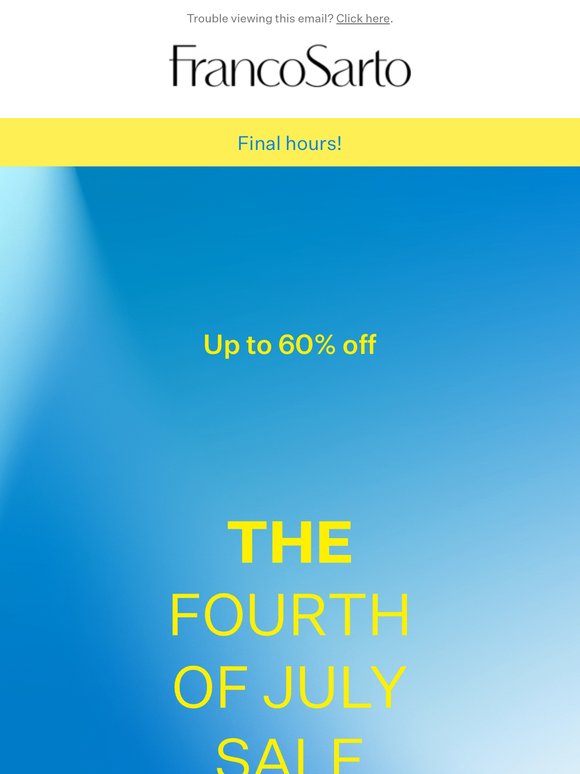 FINAL HOURS to Save Up To 60% Off Your Favorite Styles