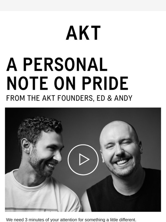 A personal note on Pride from Ed & Andy.