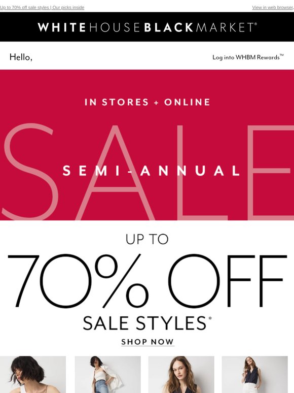 Have you shopped our Semi-Annual Sale yet?