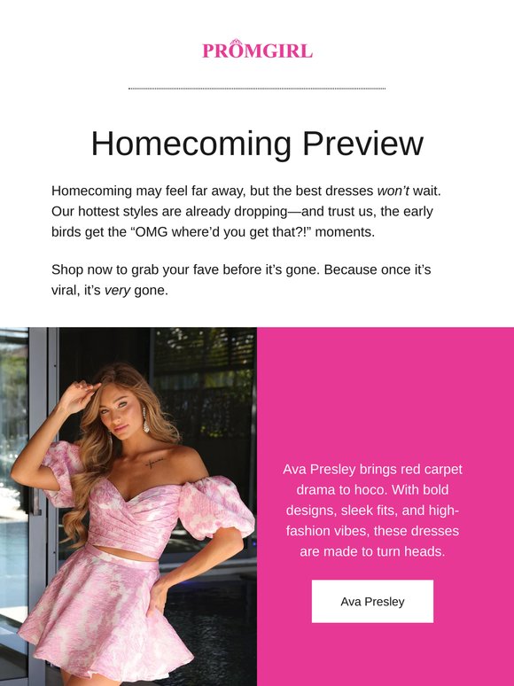 Homecoming Preview: Get First Dibs 👀