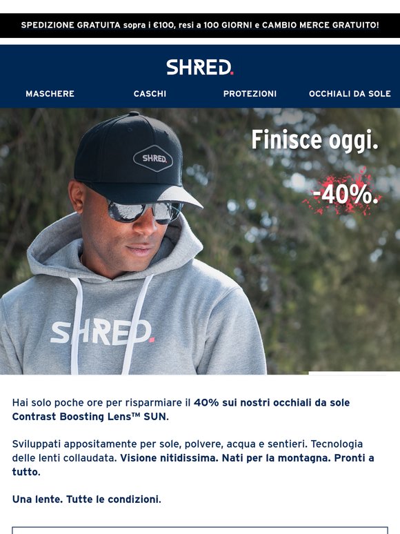 Ricorda: -40% sugli occhiali da sole solo fino a stasera