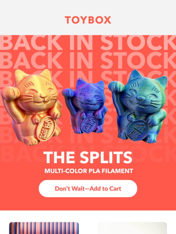🌈 Split Filament Magic is Back at Toybox! 😍