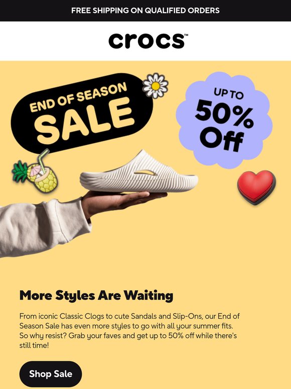 End of Season Sale: Up to 50% off!