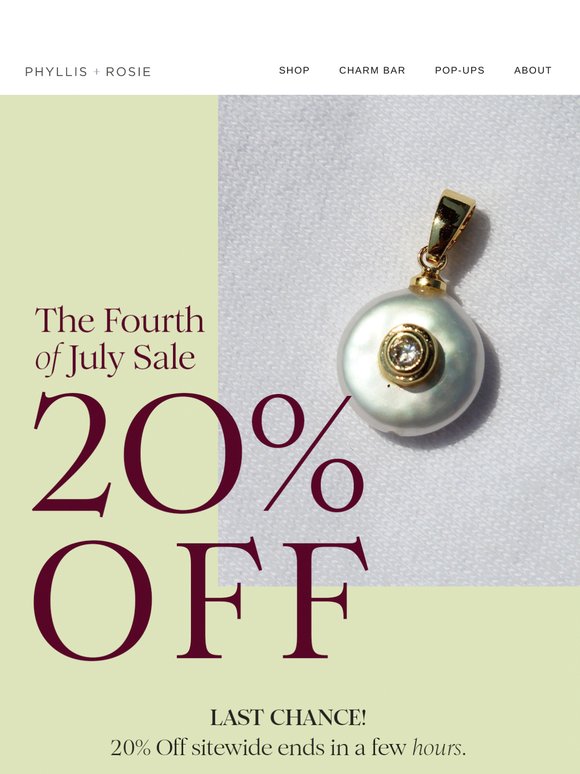 LAST CHANCE!  20% Off ends in a few hours!