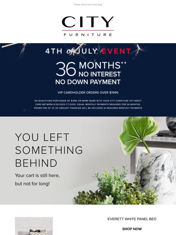 Items in your cart are going fast!
