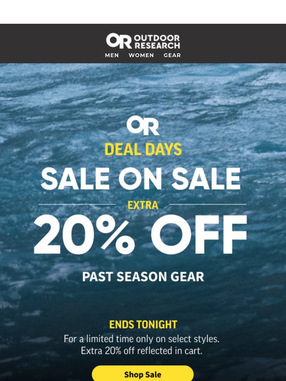 Extra 20% Off Ends Tonight