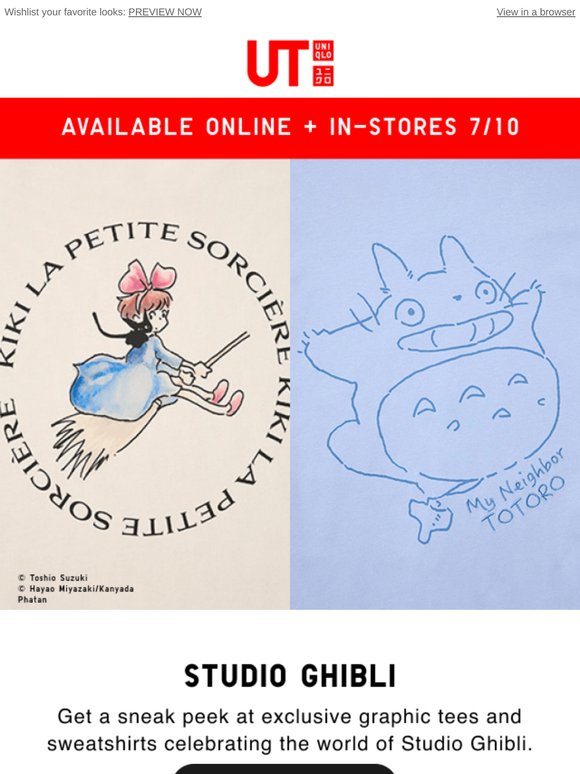 Studio Ghibli UT arrives 7/10