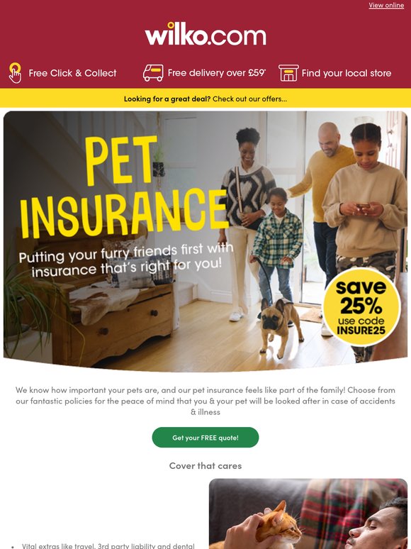 Put your furry friends first with 25% OFF pet insurance!