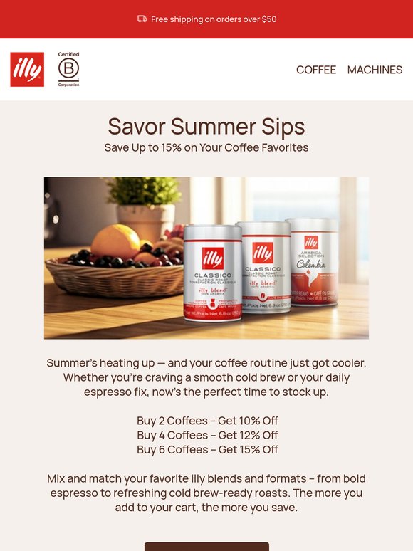 Your Summer Coffee Deal: Up to 15% Off!