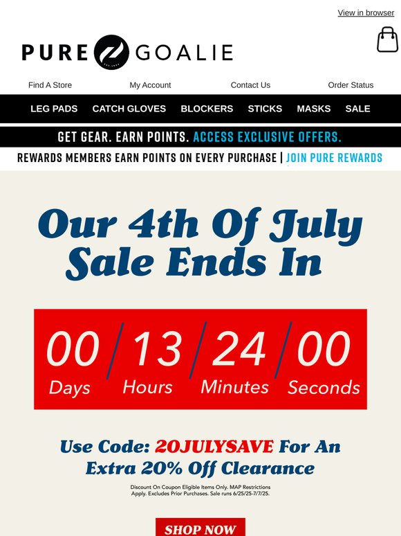 4th Of July Savings End Tonight 💰 Shop With Code 20JULYSAVE For 20% Off Clearance Items