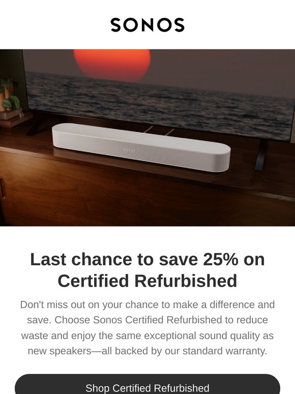 Last chance to save 25%