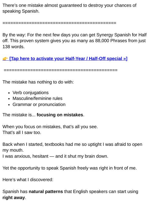 The mistake that kills Spanish fluency