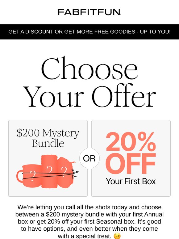One Day Only! Pick Your Perk And Pick Your Products