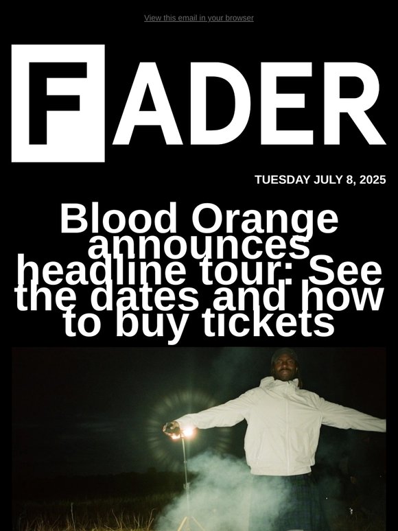 Blood Orange announces headline tour: See the dates and how to buy tickets and more...