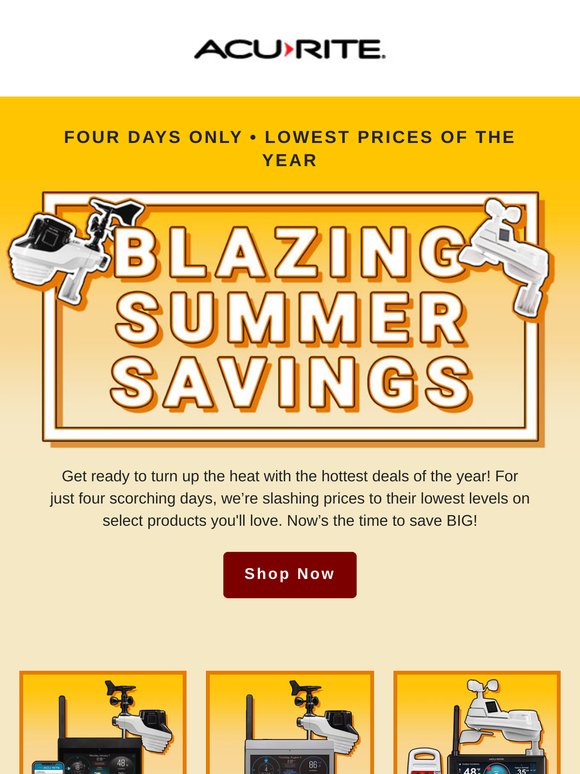 Blazing Summer Savings – 4 Days Only! 🔥