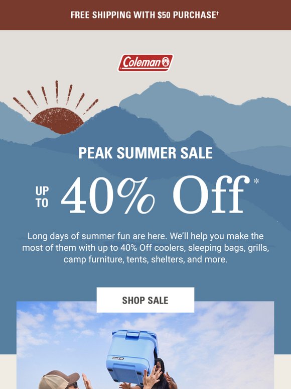🏔️ Peak Summer, Peak Savings: Up to 40% Off