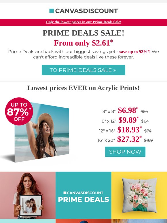 Only 2 days: Photo Gifts up to 92% off!