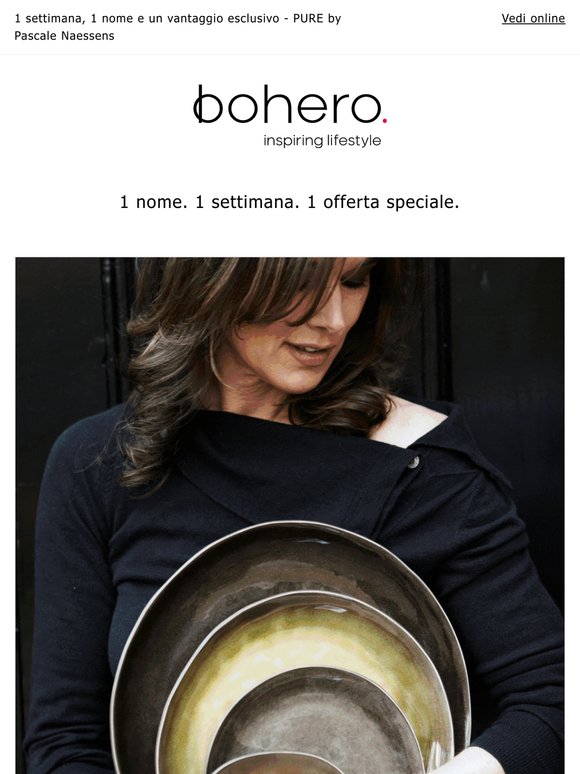 1 settimana, 1 nome e un vantaggio esclusivo - PURE by Pascale Naessens