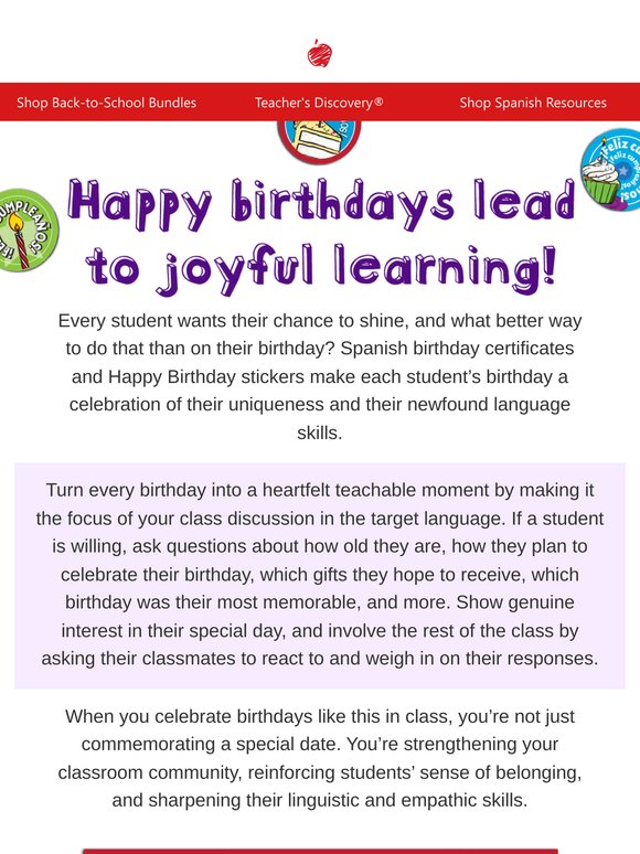 Cumpleaños and Curriculum: Celebrate Students While Building Language Skills