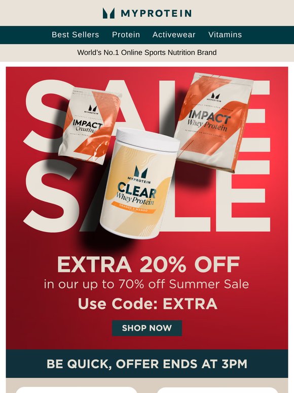 EXTRA 20% off our Summer Sale 📢