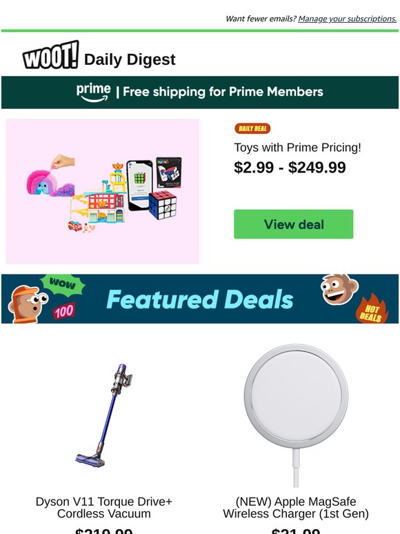 Daily Digest: Toys with Prime Pricing! and more!