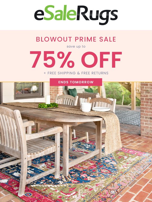Heads Up! Blowout Prime Sale with Up to 75% Off Ends Tomorrow!