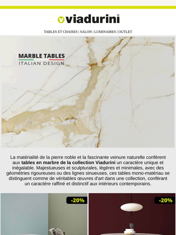 La séduction de la table en marbre.