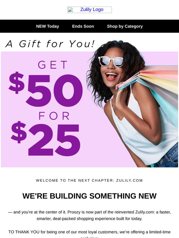 🛍 What’s better than $50 to shop? Paying just $25 for it.