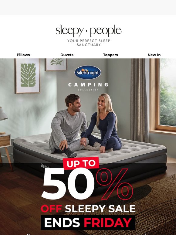Up to 50% off comfy camping gear. Go Go Go! ⛺