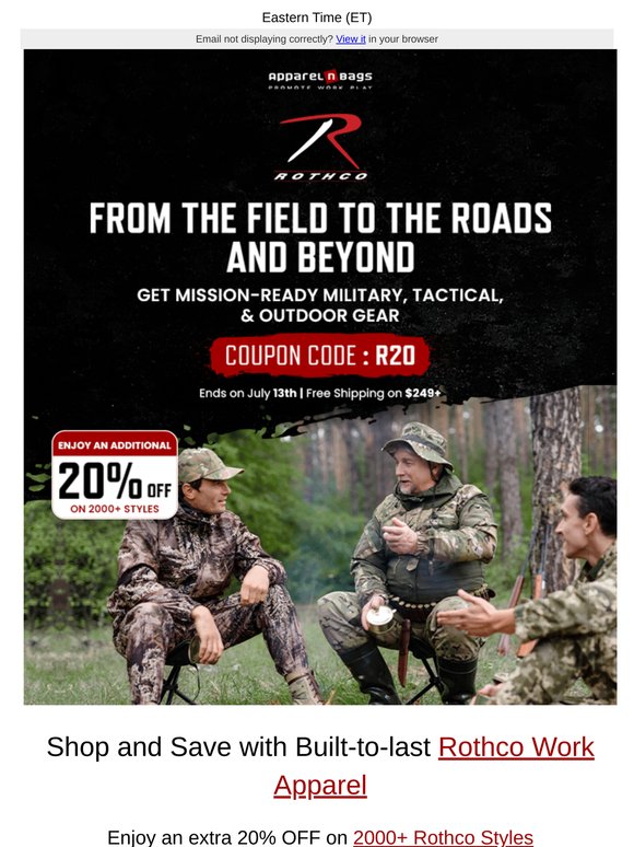 20% Off Rothco Must-Haves: Ends July 13th