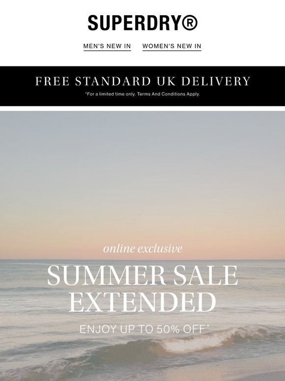 Summer Sale Extended - Stay Cool, Shop Smart