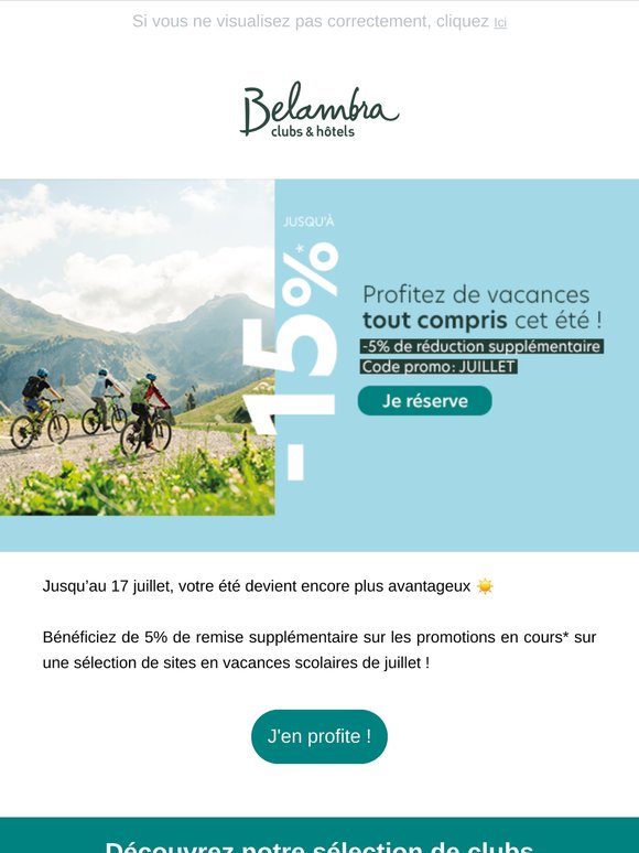 ⏳ Toutes dernières minutes juillet : 5% de remise supplémentaire, vite !