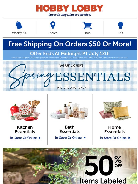 Serve In Style – 50% Off The Spring Shop®