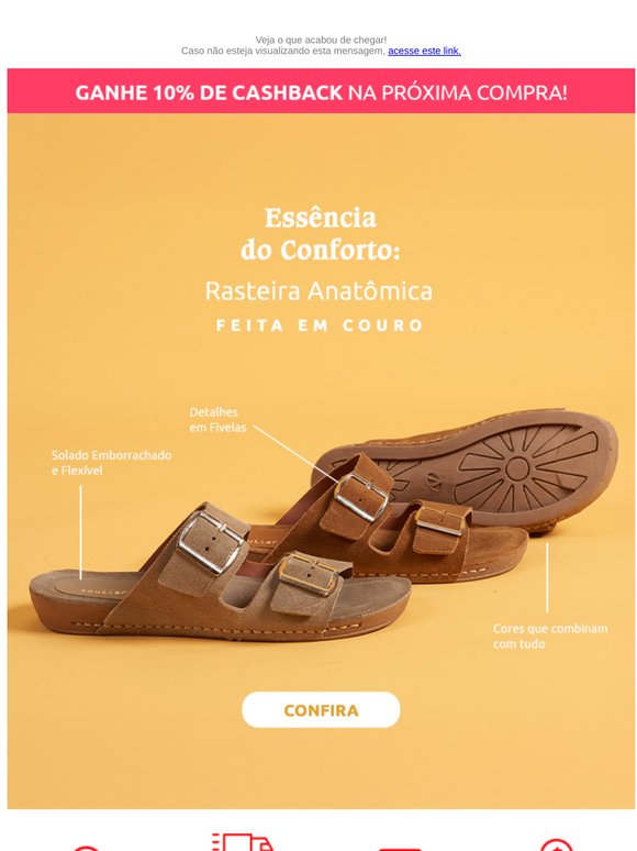Essência do conforto: Rasteira anatômica ﻿💕