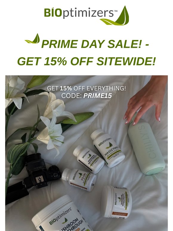 💚IT'S PRIME DAY! HURRY, GET 15% OFF SITEWIDE!💚