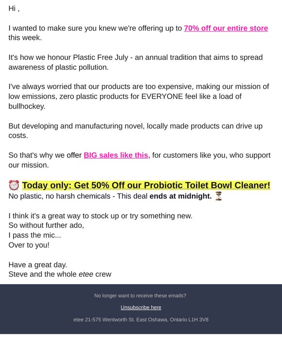 A gift for you! 50% OFF Toilet Bowl Cleaner!