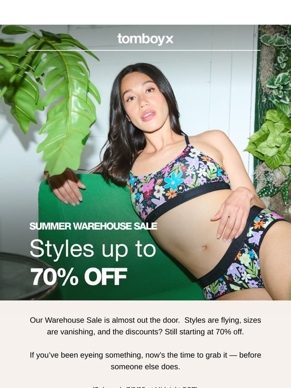 70% off styles, almost gone ⏳