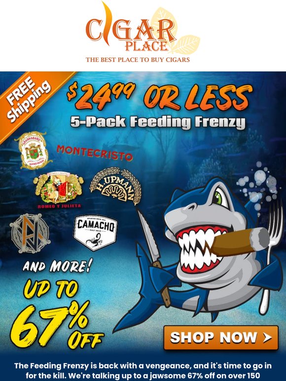 FIVER FRENZY! 5-Packs @ $24.99 or Less + Free Shipping!