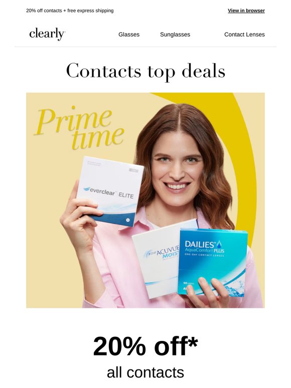 It’s officially time for TOP DEALS on your contacts! ⏰