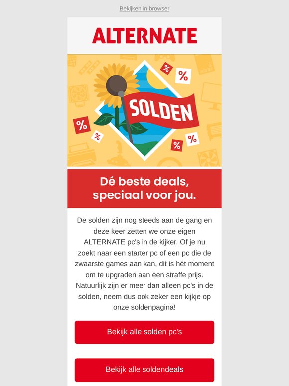 Ook op ALTERNATE pc's zijn er solden!
