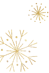 Gold snowflakes.