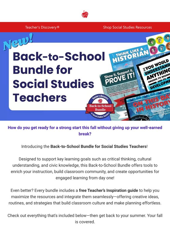 NEW! Back-to-School Bundle for Social Studies Teachers—Curated for Streamlined Classroom Success