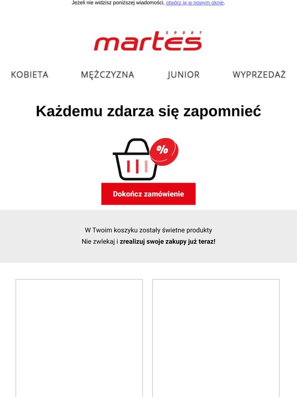 W koszyku pozostawiłeś świetne produkty! Wróć do koszyka i kup je, zanim zrobią to inni!