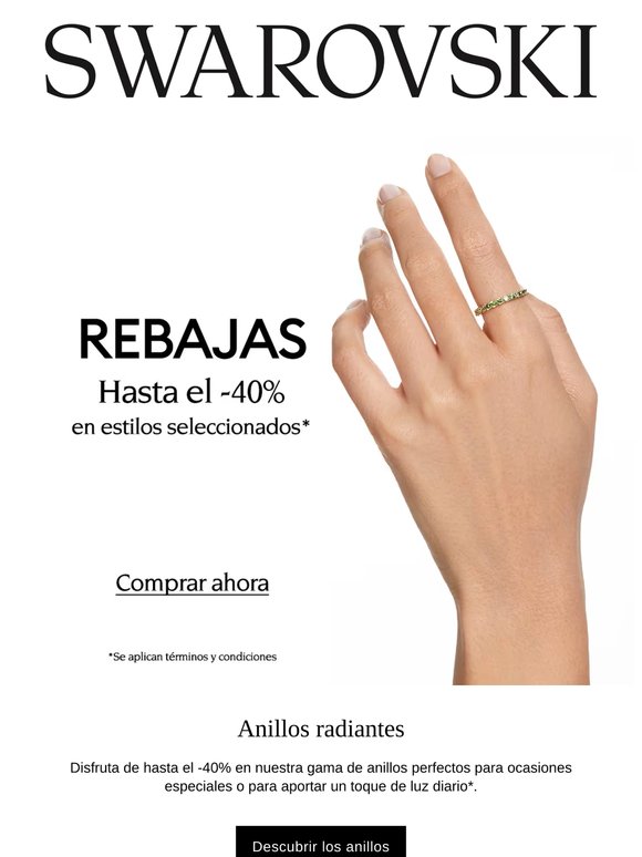 Descubre hasta el -40% en estilos seleccionados*