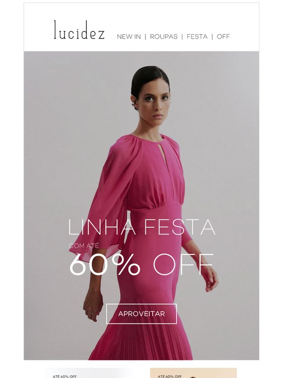 —, SALE LINHA FESTA | Vestidos com até 60% off